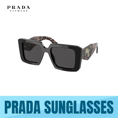 Prada PR 23YS 51 Dark Grey & Black Sunglasses.